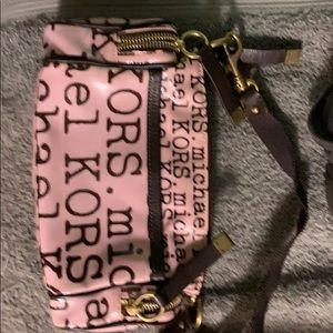 Michael Kors Pink and brown shoulder bag